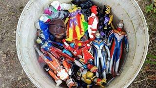 Menemukan Mainan Power Ranger | Kamen Rider | Ultraman Dan Uang | Ultraman Ginga | Ultraman Taro