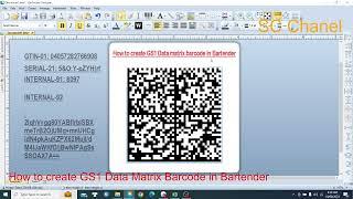 How to create GS1 datamatrix barcodes in bartender