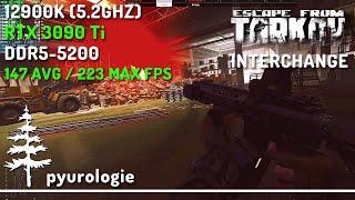 Intel i9-12900K 5.2GHZ + DDR5-5200 + RTX 3090 Ti Escape From Tarkov Interchange 1440p 223 FPS Max