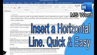 Insert a horizontal line in Word quick and easy with these shortcuts
