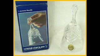 Vintage Cristal d'Arques 24% Lead Crystal Bell 14cm Tall in Original Box