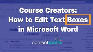 Course Creators: How to Edit Text Boxes in Microsoft Word Documents