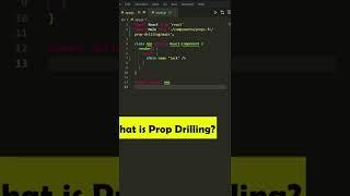 React Interview Question | What is Prop Drilling? #shorts #shortsvideo #reactjs #propdrilling