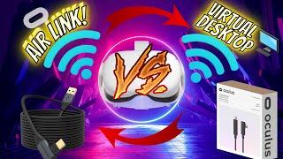 Oculus Quest 2 Air Link vs Virtual Desktop vs Oculus Official Link vs 3rd Party CHEAPER ONE - BEST?