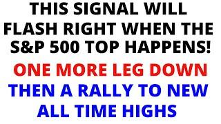 This Stock Market CRASH Isn't Over & S&P 500 Hasn't Topped Yet -This Signal Tells When That Happens