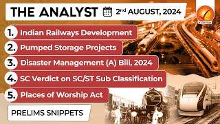 The Analyst 2nd August 2024 Current Affairs Today | Vajiram and Ravi Daily Newspaper Analysis