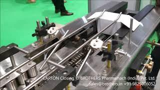 Carton Folding and Closing Machine with Hot Melt Glue