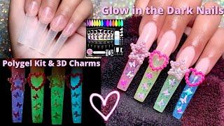 GLOW IN THE DARK NAILS | MOROVAN POLYGEL NAIL KIT | NAIL TUTORIAL