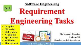 SE 15: Requirement Engineering Tasks | Software Engineering