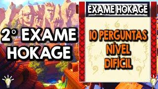 SEGUNDO EXAME HOKAGE SUPER QUIZ! VOCÊ SERIA APROVADO NO EXAME HOKAGE? QUIZ NINJA NARUTO