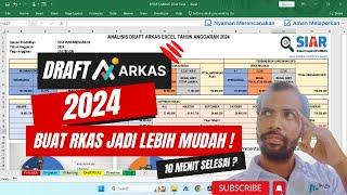 Draft ARKAS 2024 Versi Excel Menyusun RKAS Jadi Lebih Mudah