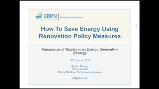 Energy Saving Targets and Regulatory Measures in Renovation Policy Packages