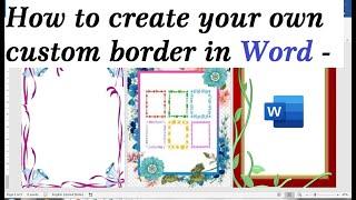 how to make a custom border in word