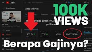 100 Ribu View Berapa Gajinya? | Gaji Youtuber Pemula Real 2022