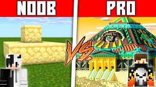 MINECRAFT NOOB VS PRO :  Giant Pyramid Build Challenge