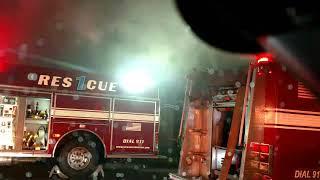 Newark Ohio Fire Department Arson Fire #2 at 32 N. Buena Vista St. Blocked View.