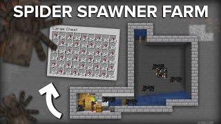 Minecraft Spider Spawner XP Farm - Easy and Reliable Build