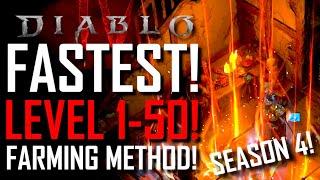 Diablo 4 | FASTEST XP FARM! IN SEASON 4! | Get LEVEL 1- 50! FAST!