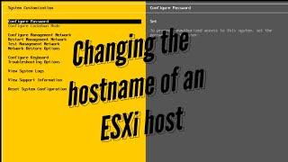 Changing the hostname of an ESXi host using esxcli command line #VMware #ESXi #esxcli #Homelab