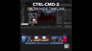 Final Cut Pro Shortcut | Control-Command-2 | Show/Hide Timeline