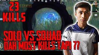 23 Kills!! Solo Vs Squad Dah Most Kills Tapi?? Vokey Gameplay | PUBG Mobile