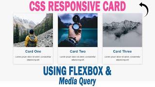 CSS Responsive Card Layout with Flexbox & Media Queries | HTML & CSS Tutorial | CSS Card