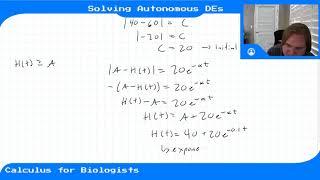 Module 11 - Video 5 - Solving Autonomous Differential Equations (Part 2)