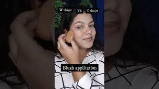 W shape And C shape Blush application