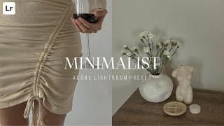 Minimalist Preset | Aesthetic Lightroom Preset Free DNG | Lightroom editing tutorial aesthetic