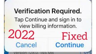 How to Fix Verification Required On App store ios 15 | Fix Verification Required On App store 2022