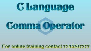 comma operator in c in hindi