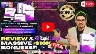 RapidStoreZ Review[LIVE] Create DFY Digital Store In Less Than 60 SecondsFREE 10K Bonuses