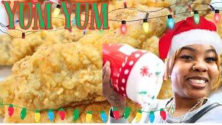 VLOGMAS DAY 5 COOKING WITH QUORI |  HOW TO FRY FISH |  HOW TO MAKE CUCUMBER SALAD