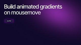Animated Gradient Background | JavaScript Gradient Animation MouseMove | HTML, CSS & JavaScript