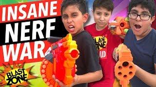 Nerf War! Insane Nerf Gun Battle & Blaster Showdown!   Nerf Gun War!