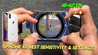 iPhone XS HD+60FPS  | iPhone XS BEST SENSITIVITY & SETTINGS  | PUBG MOBILE 