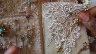 Shabby Antique Vintage Lace Needle Book Etsy Listing