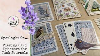 Spotlight On... Playing Card Ephemera For Junk Journals ~ Nature Junk Journal Ideas