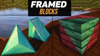 FramedBlocks. Triangular blocks. Tutorial / guide 1.18.2 - 1.19.2 (minecraft java edition)