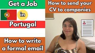 How to get a job in Portugal | How to send a formal email to companies| European Portuguese