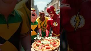 The Flash, Peter Griffin Usain Bolt had to work together as pizza delivery drivers #theflash #pizza