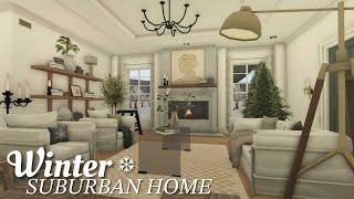 Bloxburg: Winter Suburban Home | Interior Speedbuild | Roblox Bloxburg