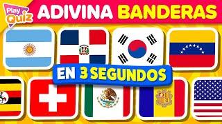 Adivina 100 Banderas en 3 Segundos ⏰ | Play Quiz de Países - Cultura General - Geografía