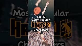 Top 10 Most Popular Haikyuu Characters | #shorts #anime #manga #haikyuu #sports #volleyball