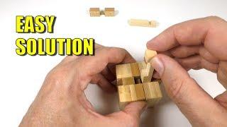 Wooden Burr Puzzle Cube Solution - 12 Piece Cube Puzzle