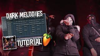 HOW TO MAKE DARK MELODIES FOR #ZONE2 & #OFB (fl studio uk drill tutorial)