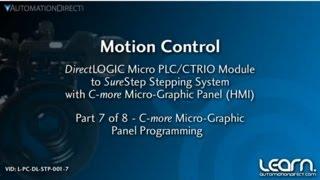 Motion Control - C-more Micro-Graphic Panel Programming (7 of 8) from AutomationDirect
