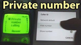 How to Hide your Phone Number (Private number, LG G3 calling a Nokia 1100)