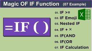 "IF" You're Using Excel, You Need This Function! || Excel IF Formula With 7 Example