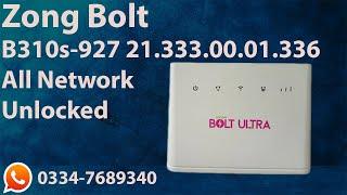 Zong Ultra Bolt B310s-927 21.333.01.01.306 Full Unlock|| 100% Working